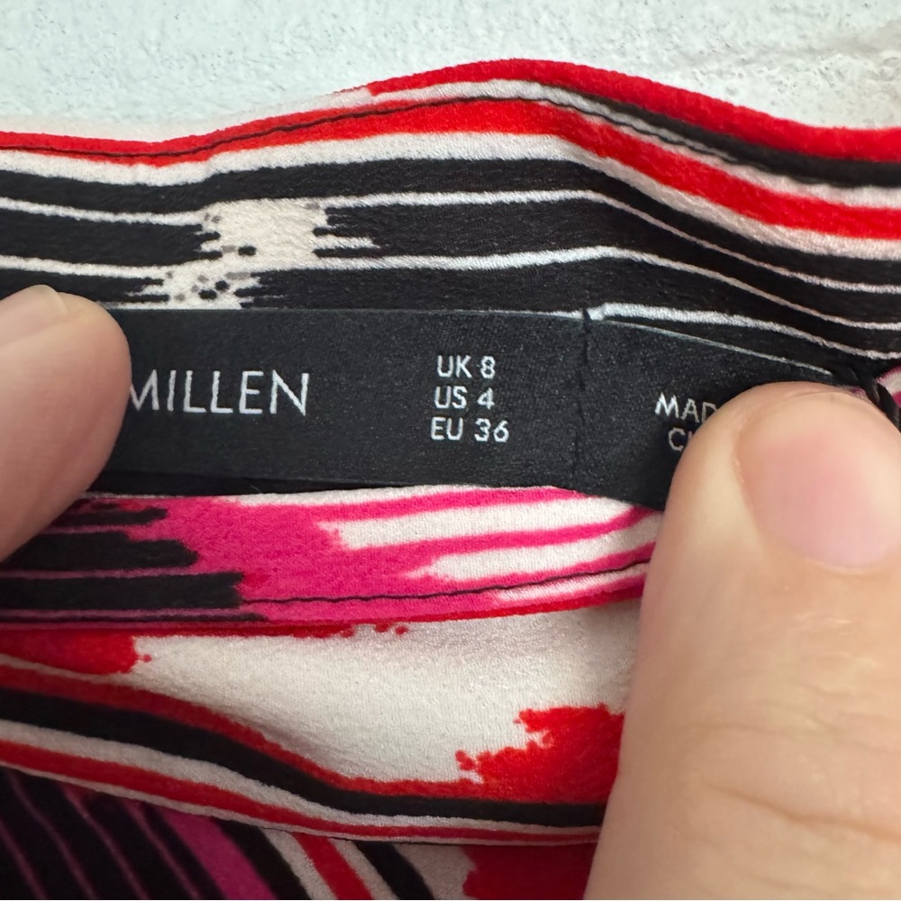 π Karen Millen Abstract Print Midi Skirt β NWT (Size 4 US / 8 UK) $90 - Picture 7 of 12